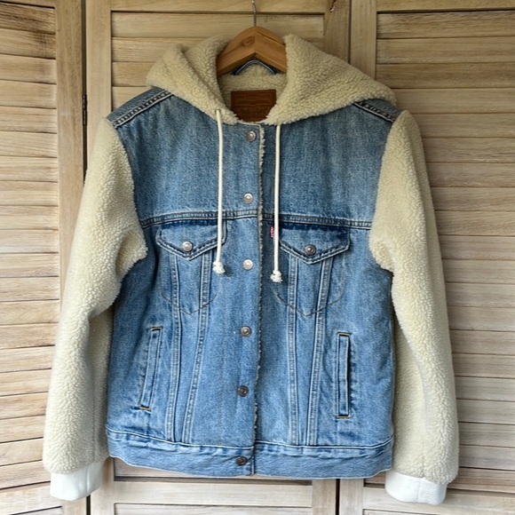 Levi’s Sherpa Denim Jacket XS (NWOT) - Picture 1 of 6